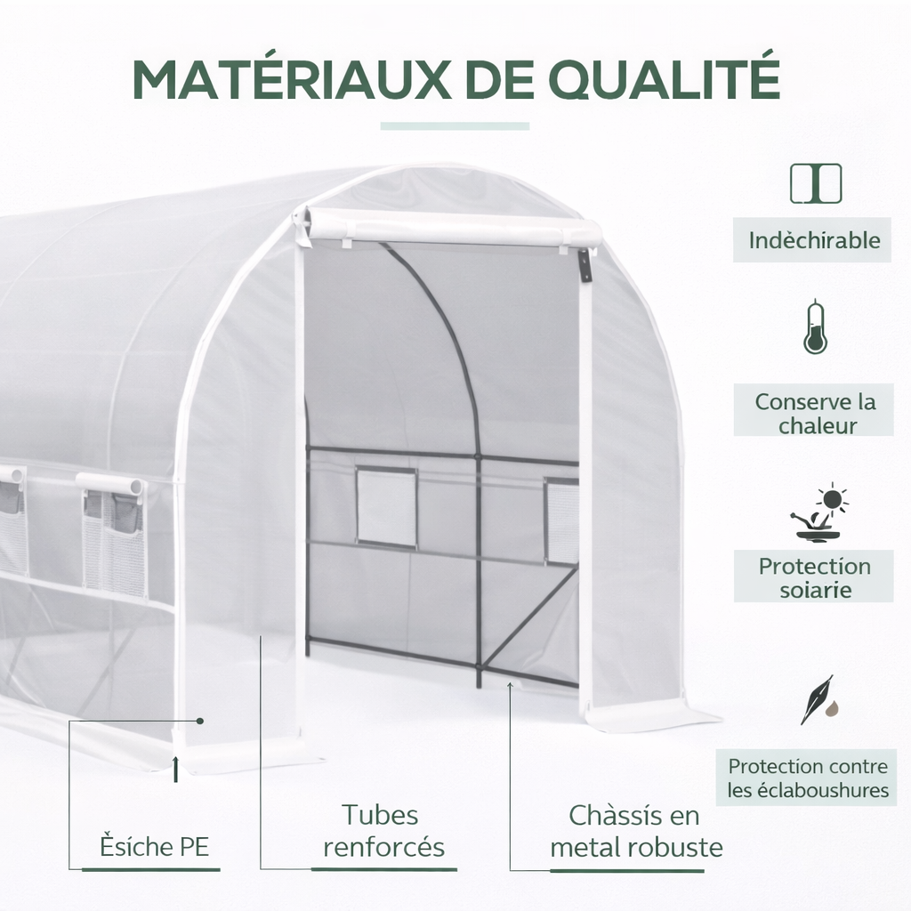 Serre Tunnel de Jardin I 8m² I