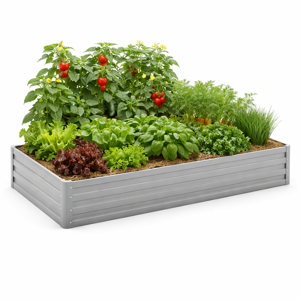 Jardinière rectangulaire en Acier